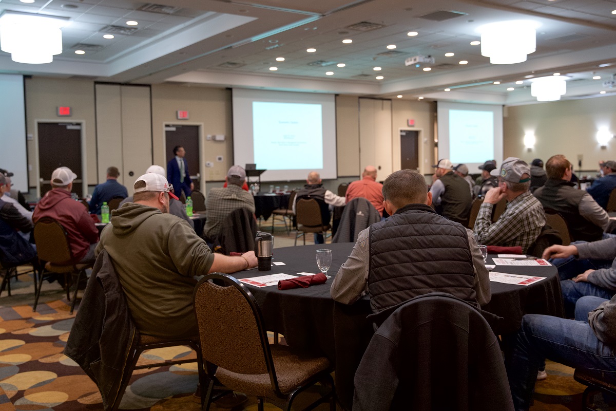 Farmers and ranchers attending First National Bank's Cultivate Your Future event.